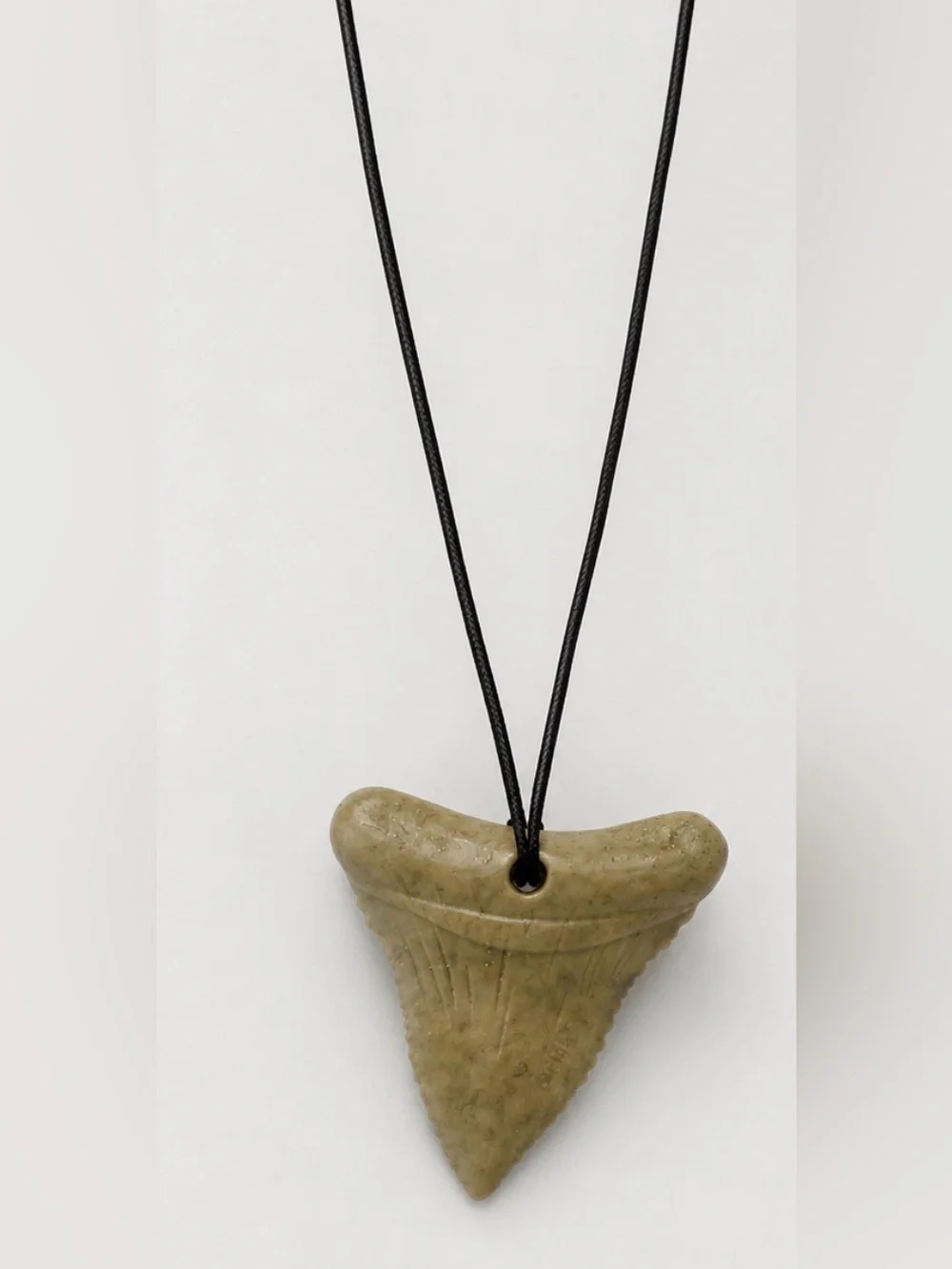 Kids Faux Shark Tooth Pendant Necklace Surfer Beach Summer Boho Cord Necklace
